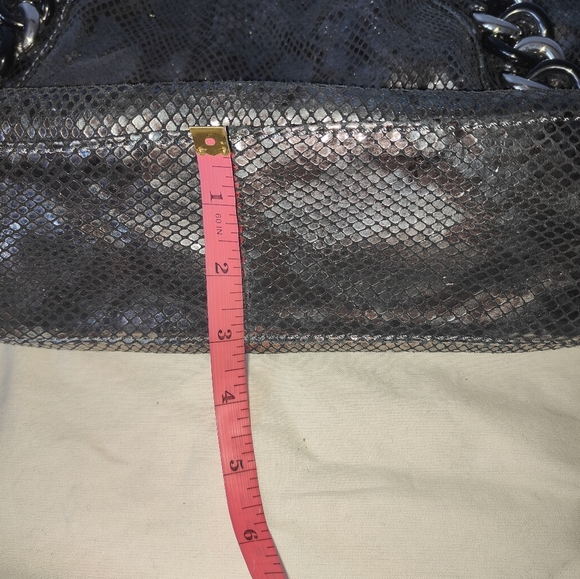 Authentic $448 Michael Kors Gunmetal Python Snakeskin Genuine Leather Pu… - Picture 15 of 16